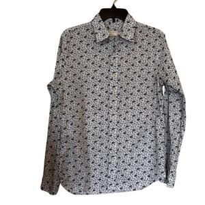 Club Monaco Slim Fit Button Down Floral Long Sleeve Shirt Sz S‎